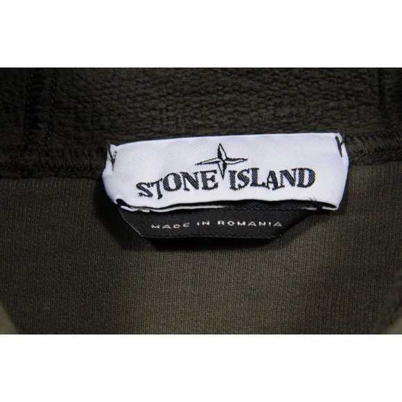 Stone Island Mens Hoodie Size XL Olive Green Compass Patch Logo Pullover Sweater - Picture 7 of 12
